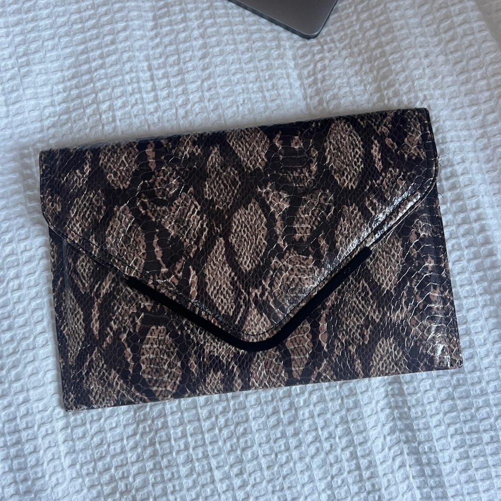 Bcbgeneration Snakeskin Pattern Clutch - image 1